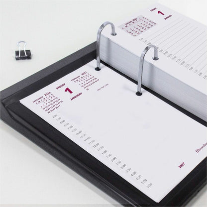 Brownline Daily Calendar Refill for C2S Stand, English - Daily - 12 Month - January 2027 to December 2027 - 7:00 AM to 6