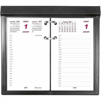 Brownline Daily Calendar Refill for C2S Stand, English - Daily - 12 Month - January 2027 to December 2027 - 7:00 AM to 6