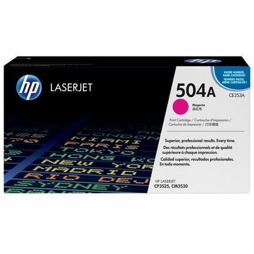 HP 504A Original Laser Toner Cartridge - Single Pack - Magenta - 1 Each - 7000 Pages