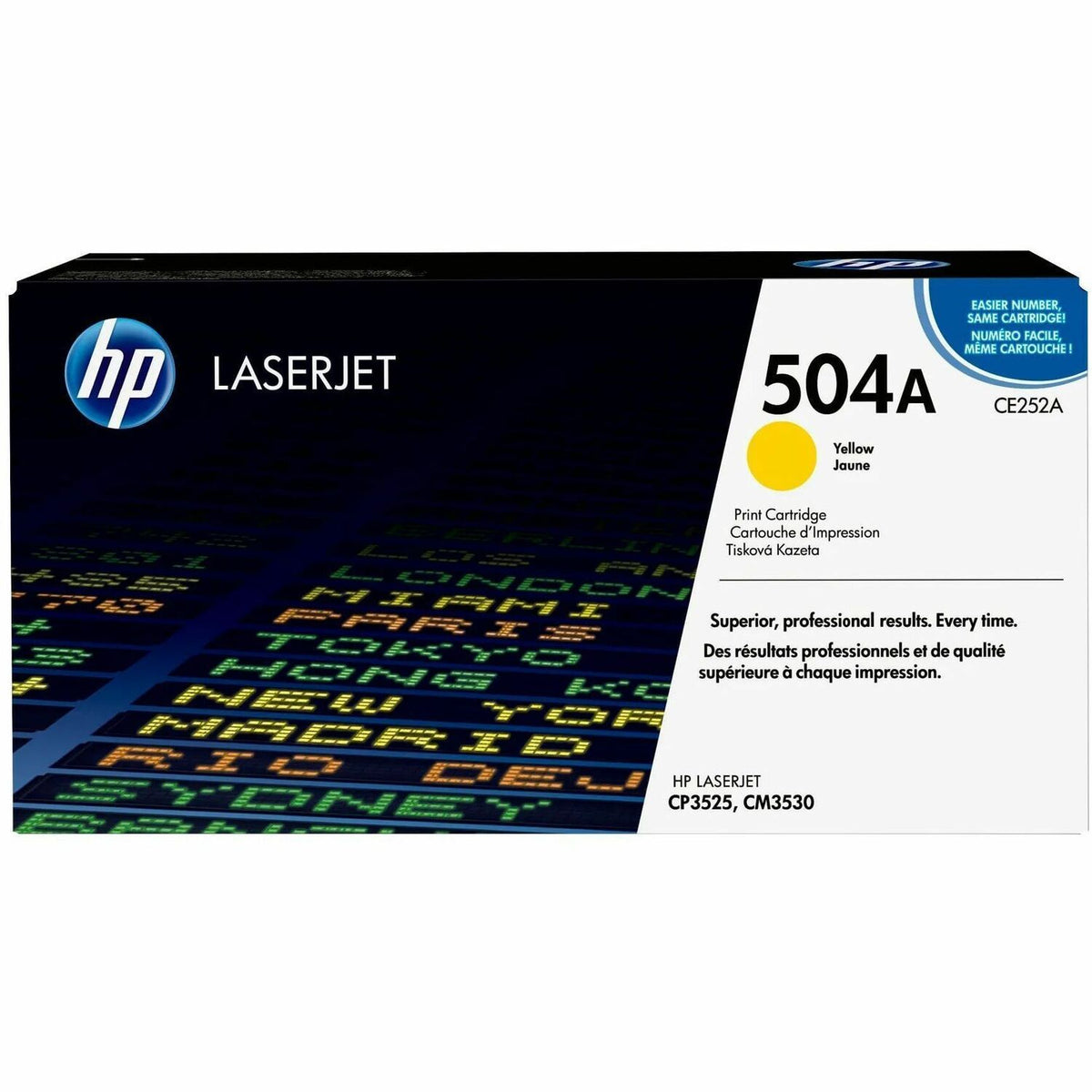 HP 504A Original Laser Toner Cartridge - Single Pack - Yellow - 1 Each - 7000 Pages