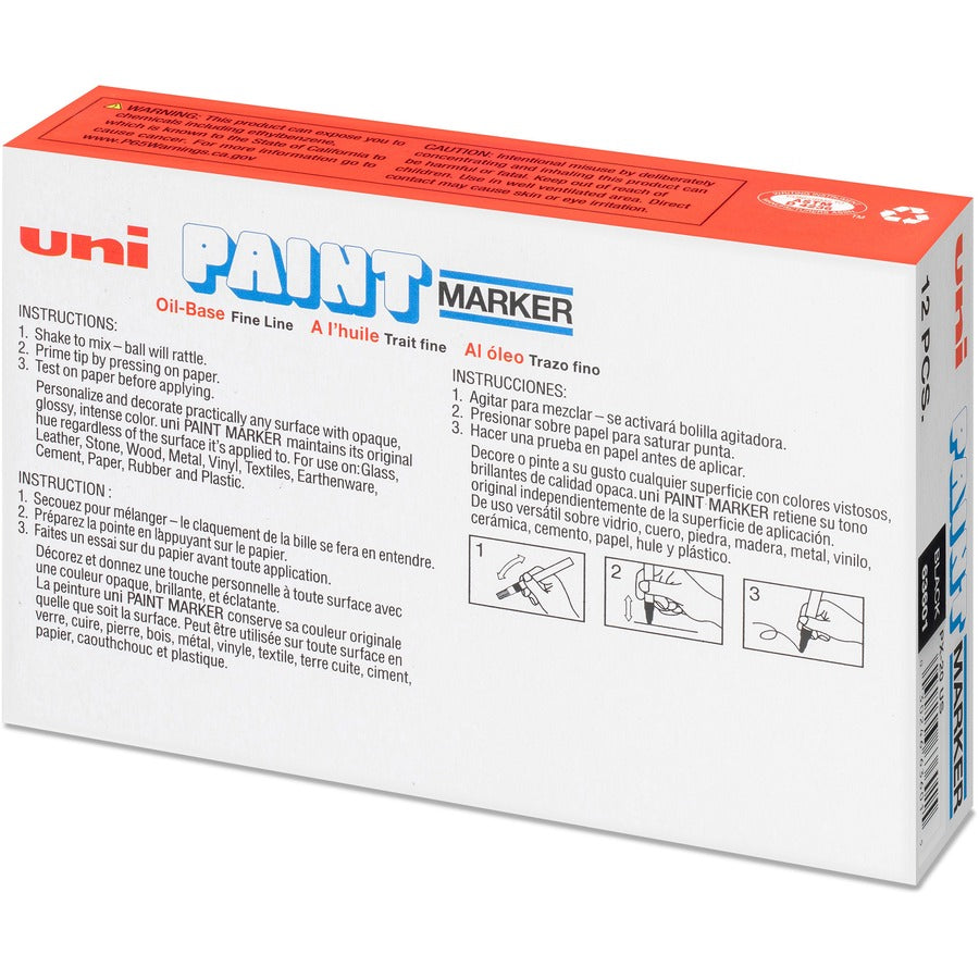 uniball™ uni-Paint PX-20 Oil-Based Paint Marker - Black Ink - Oil Based - 1 Each
