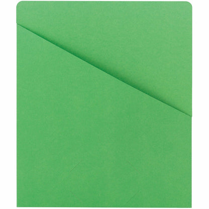 Smead Letter Recycled File Jacket - 8 1/2" x 11" - 1 Front Pocket - 11 pt. - Green - 10% Recycled - 25 / Pack
