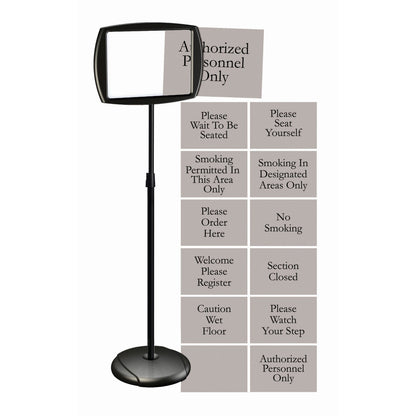 MasterVision Interchangeable Floor Pedestal Sign - 1 Each