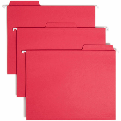 Smead FasTab 1/3 Tab Cut Letter Recycled Hanging Folder - 8 1/2" x 11" - 3/4" Expansion - Top Tab Location - Assorted Ta