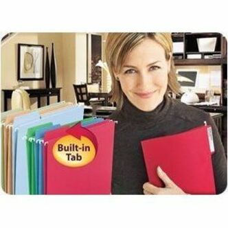Smead FasTab 1/3 Tab Cut Letter Recycled Hanging Folder - 8 1/2" x 11" - Top Tab Location - Assorted Tab Position - 11 p