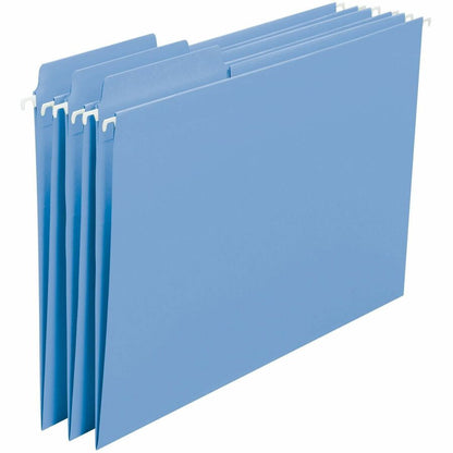 Smead FasTab 1/3 Tab Cut Letter Recycled Hanging Folder - 8 1/2" x 11" - Top Tab Location - Assorted Tab Position - 11 p