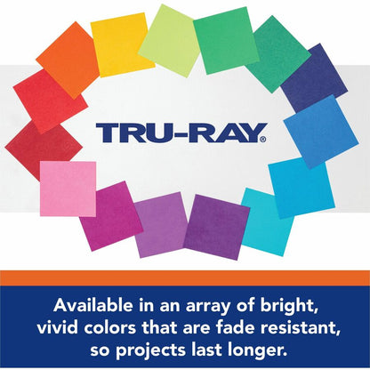 Tru-Ray Construction Paper - 24" Width x 18" Length - 76 lb Basis Weight - Festive Green - Sulphite - 50 / Pack