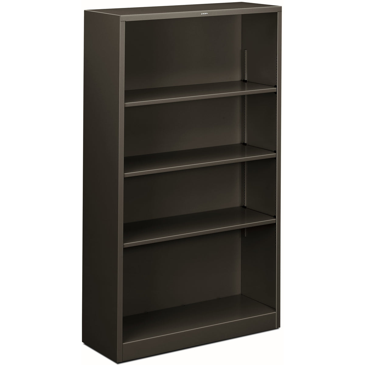 HON Brigade Steel Bookcase - 4 Shelf(ves) - 59" Height x 34.50" Width x 12.62" Depth - Adjustable Shelf, Reinforced, Wel