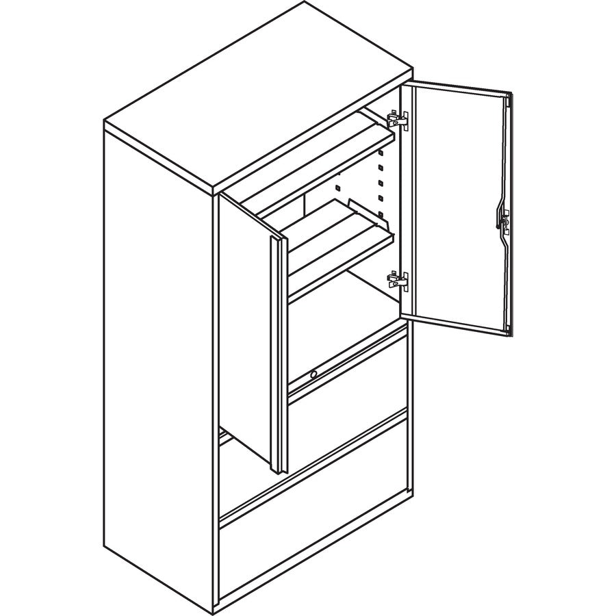 HON Brigade 800 H885LS Lateral File - 64.3" Height x 36" Width x 18" Depth - Total Drawer(s): 2 - 3 Shelve(s) - Finish: 