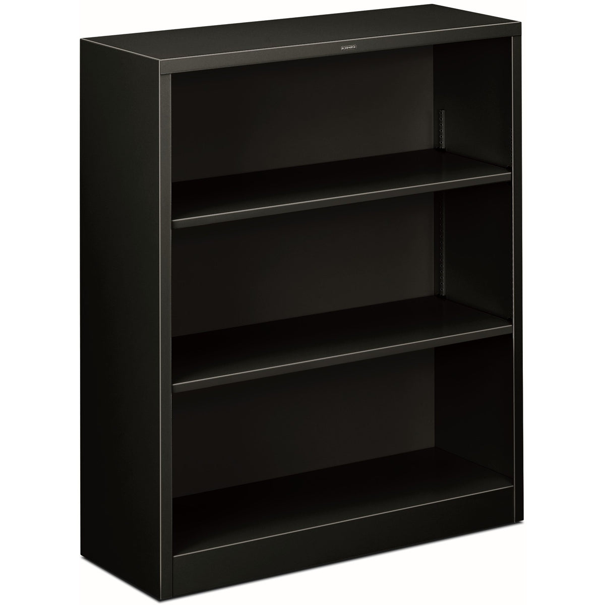 HON Brigade Steel Bookcase - 3 Shelf(ves) - 41" Height x 34.50" Width x 12.62" Depth - Adjustable Shelf, Reinforced, Wel