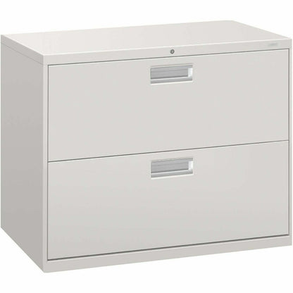 HON Brigade 600 H682 Lateral File - 28.4" Height x 36" Width x 18" Depth - Total Drawer(s): 2 - Finish: Light Gray - 1 E