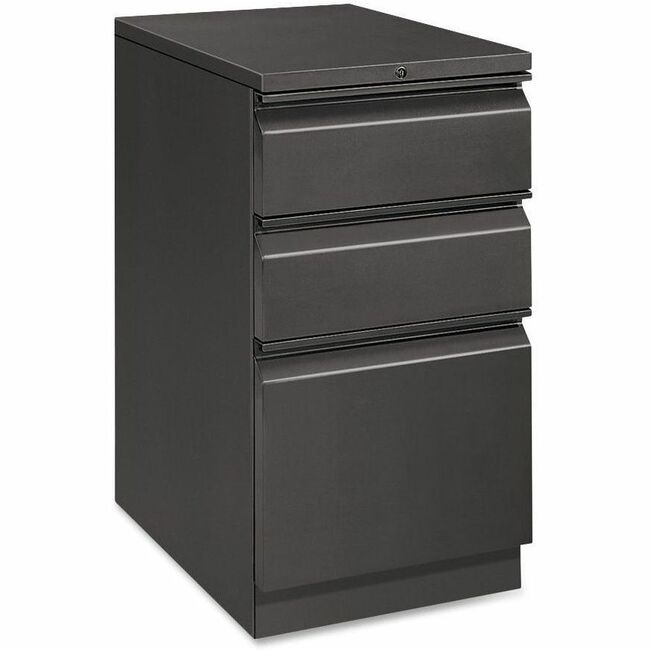 HON Brigade H33723R Pedestal - 28" Height x 15" Width x 22.9" Depth - Total Drawer(s): 3 - Material: Steel - Finish: Cha