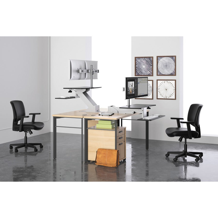 HON Volt Chair - Black Seat Color - Black Back Color - Fabric Back Material - Black Frame Color - Low Back - 5-star Base