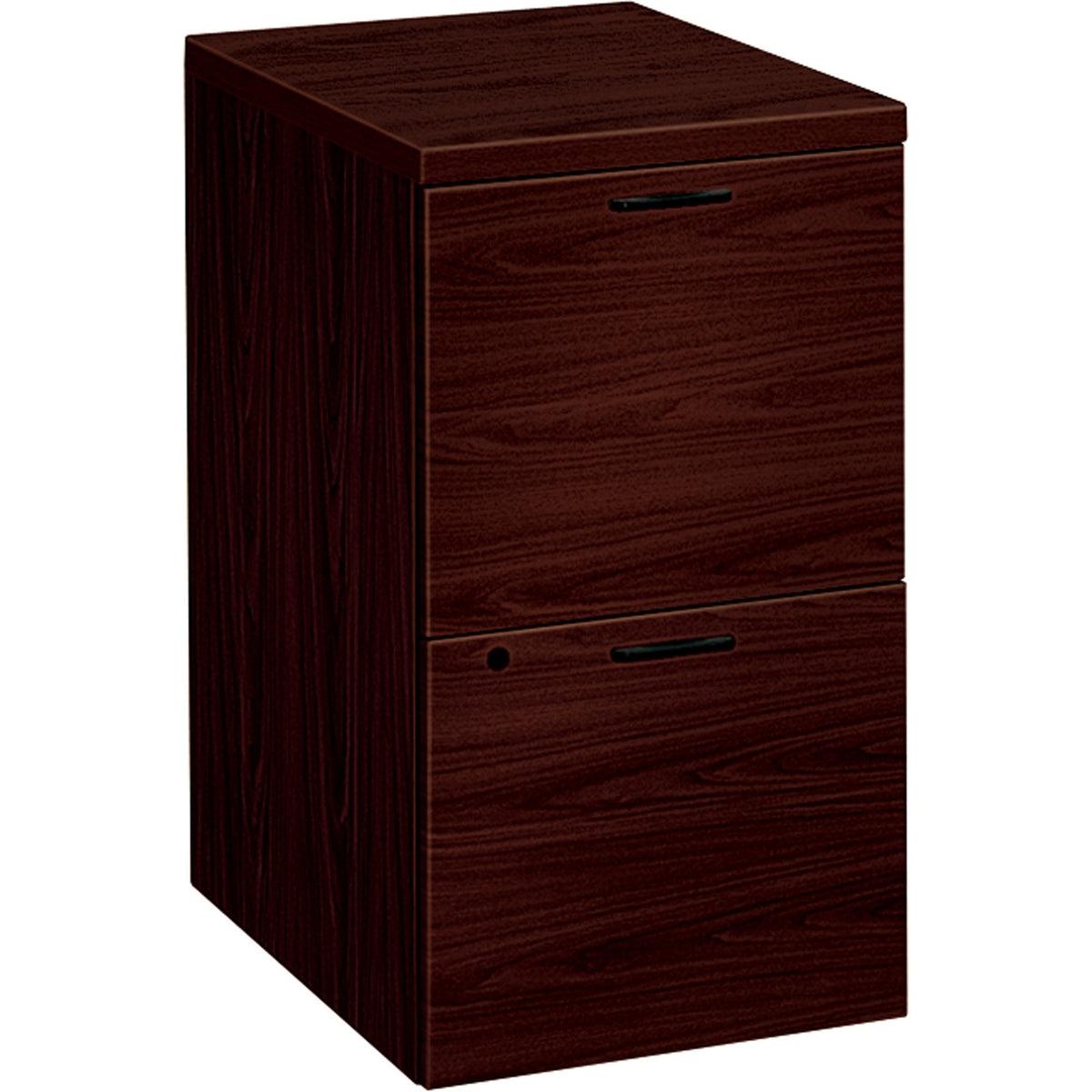 HON 10500 H105104 Pedestal - 28" Height x 15.7" Width x 22.8" Depth - Total Drawer(s): 2 - Flat Edge - Finish: Mahogany 