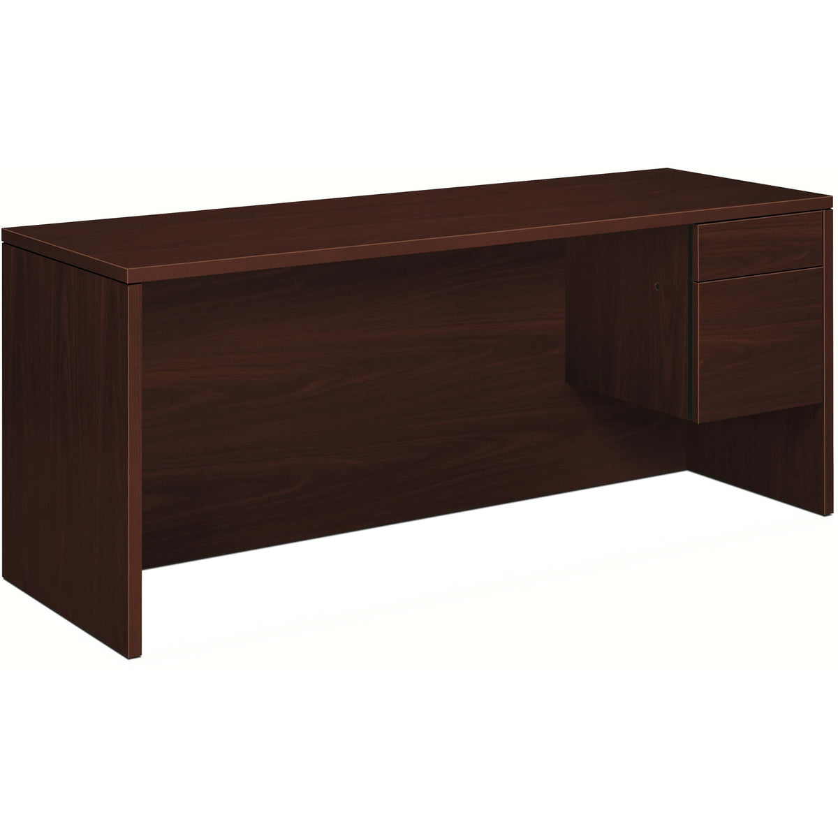 HON 10500 H10545R Pedestal Credenza - 29.5" Height x 72" Width x 24" Depth - Total Drawer(s): 2Right Side - Flat Edge - 