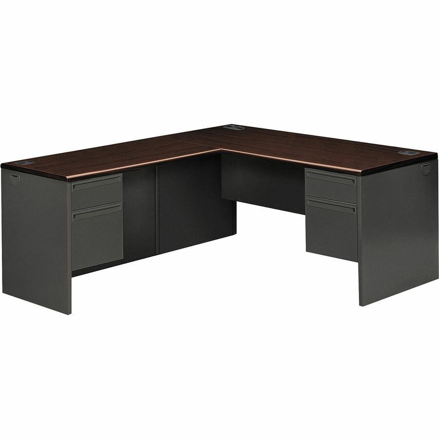 HON 38000 Series Credenza - 2-Drawer - 29.5" Height x 72" Width x 24" Depth - Total Drawer(s): 2 - Single Pedestal on Le