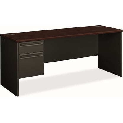HON 38000 Series Credenza - 2-Drawer - 29.5" Height x 72" Width x 24" Depth - Total Drawer(s): 2 - Single Pedestal on Le