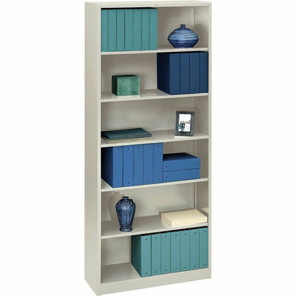 HON Brigade Steel Bookcase - 6 Shelf(ves) - 81.13" Height x 34.50" Width x 12.62" Depth - 1 Each