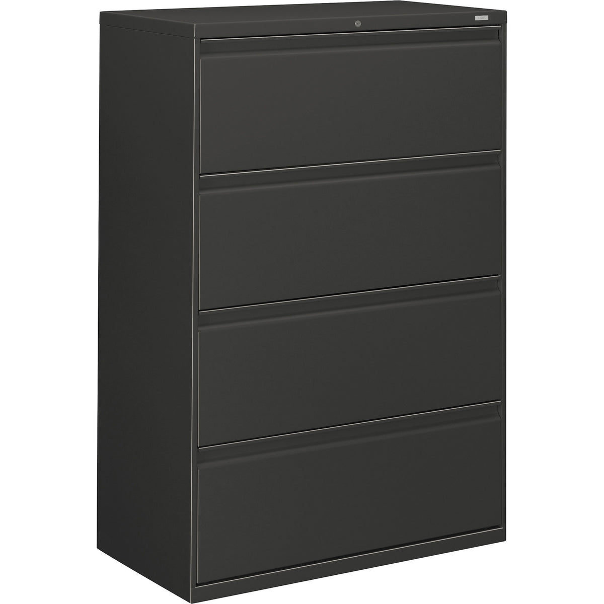 HON Brigade 800 H884 Lateral File - 53.3" Height x 36" Width x 18" Depth - Total Drawer(s): 4 - Finish: Charcoal - 1 Eac