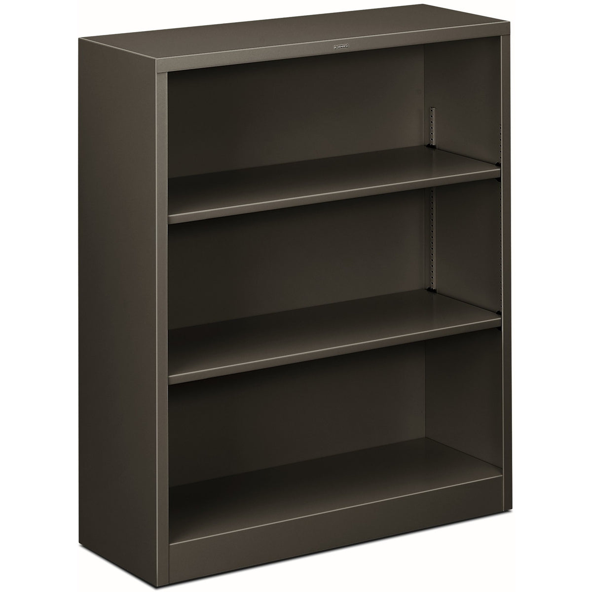 HON Brigade Steel Bookcase - 3 Shelf(ves) - 41" Height x 34.50" Width x 12.62" Depth - Adjustable Shelf, Reinforced, Wel