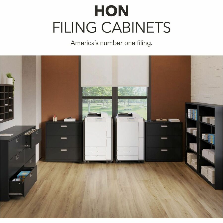 HON Single Front-to-Back Hanging File Rails - Letter/Legal - Steel - Gray - 4 / Pack