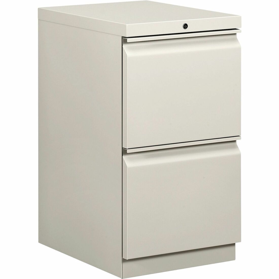 HON Brigade H33820R Pedestal - 28" Height x 15" Width x 19.9" Depth - Total Drawer(s): 2 - Finish: Light Gray - 1 Each