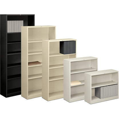 HON Brigade Steel Bookcase - 6 Shelf(ves) - 81.13" Height x 34.50" Width x 12.62" Depth - 1 Each