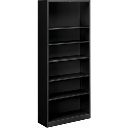 HON Brigade Steel Bookcase - 6 Shelf(ves) - 81.13" Height x 34.50" Width x 12.62" Depth - 1 Each