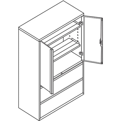 HON Brigade 800 H895LS Lateral File - 64.3" Height x 42" Width x 18" Depth - Total Drawer(s): 2 - 3 Shelve(s) - Finish: 