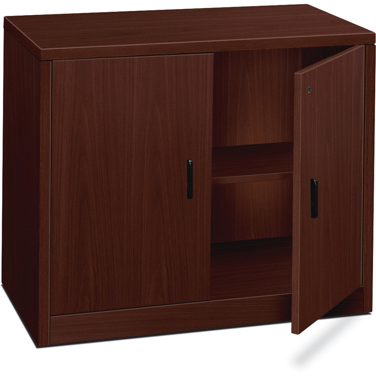 HON 10500 H105291 Storage Cabinet - 29.5" Height x 36" Width x 20" Depth - 2 Door(s) - Flat Edge - Finish: Mahogany - 1 