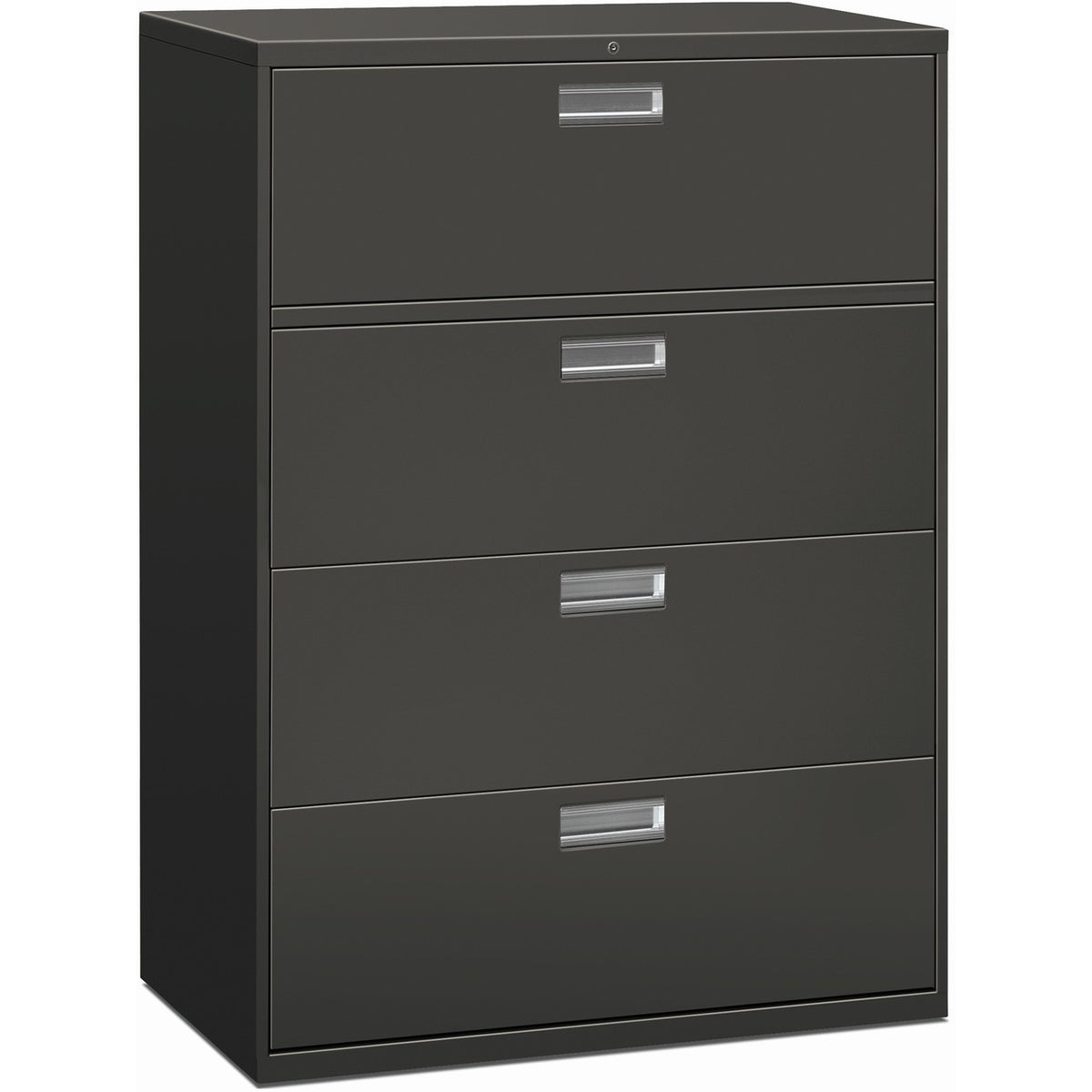 HON Brigade 600 H694 Lateral File - 53.3" Height x 42" Width x 18" Depth - Total Drawer(s): 4 - Finish: Charcoal - 1 Eac
