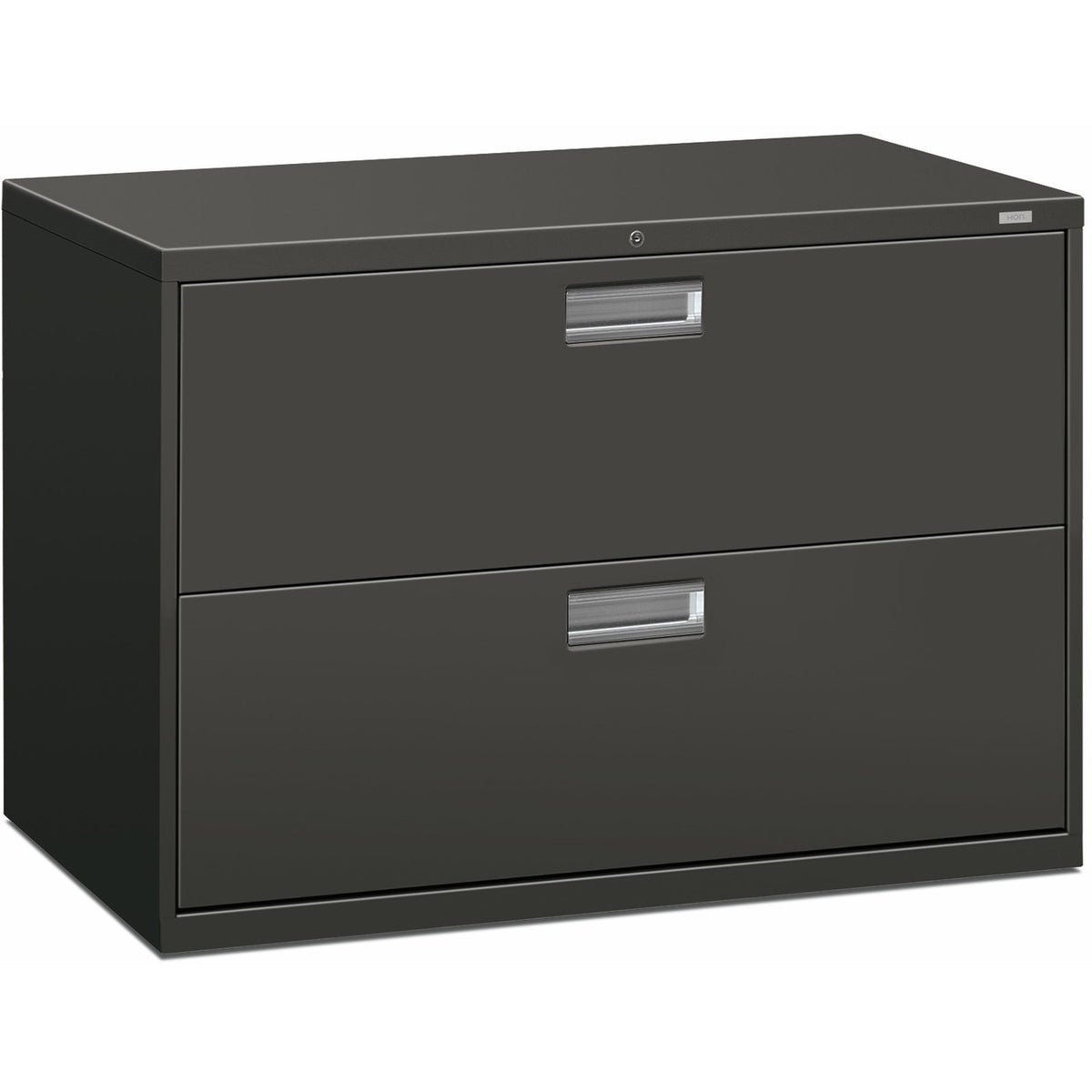 HON Brigade 600 H692 Lateral File - 28.4" Height x 42" Width x 18" Depth - Total Drawer(s): 2 - Finish: Charcoal - 1 Eac