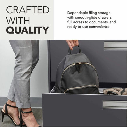 HON Brigade 600 H685 Lateral File - 67" Height x 36" Width x 18" Depth - Total Drawer(s): 5 - Finish: Charcoal - 1 Each