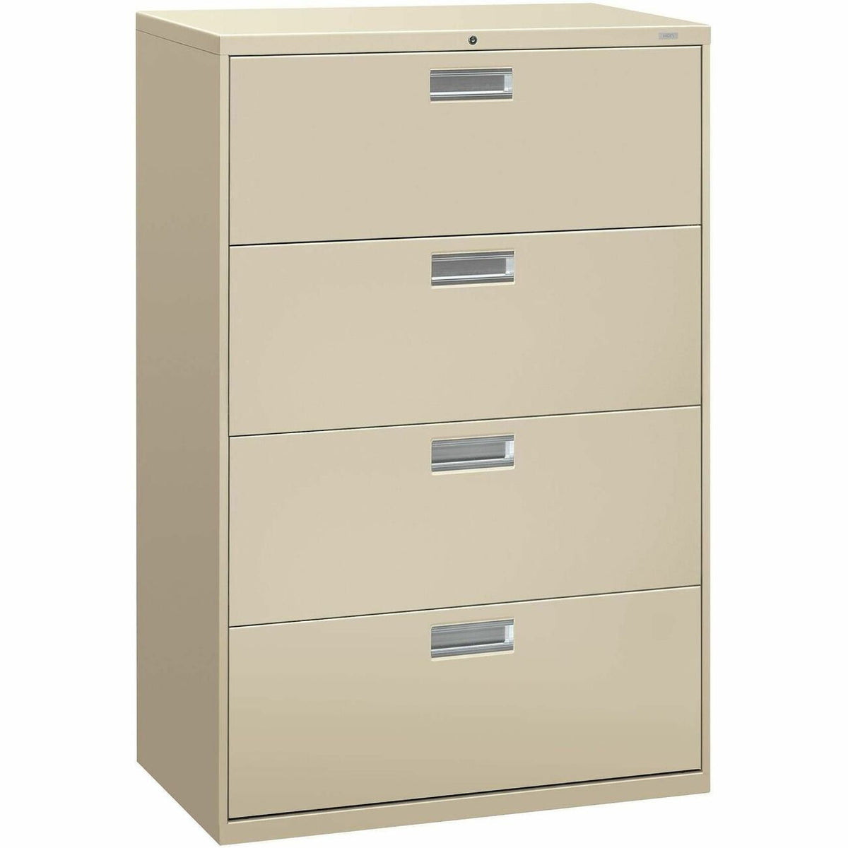 HON Brigade 600 H684 Lateral File - 53.3" Height x 36" Width x 18" Depth - Total Drawer(s): 4 - Finish: Putty - 1 Each