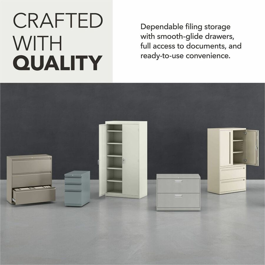 HON Brigade 800 H895 Lateral File - 64.3" Height x 42" Width x 18" Depth - Total Drawer(s): 5 - Finish: Putty - 1 Each