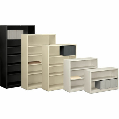 HON Brigade Steel Bookcase - 2 Shelf(ves) - 29" Height x 34.50" Width x 12.62" Depth - Adjustable Shelf, Reinforced, Wel