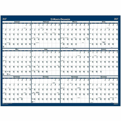 House of Doolittle Recycled Laminated Reversible Planner - Professional - Julian Dates - Yearly - 12 Month - January 202