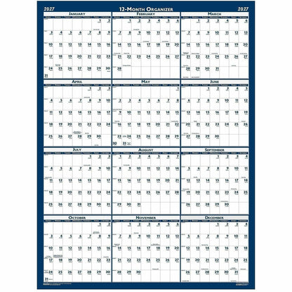 House of Doolittle Recycled Laminated Reversible Planner - Professional - Julian Dates - Yearly - 12 Month - January 202