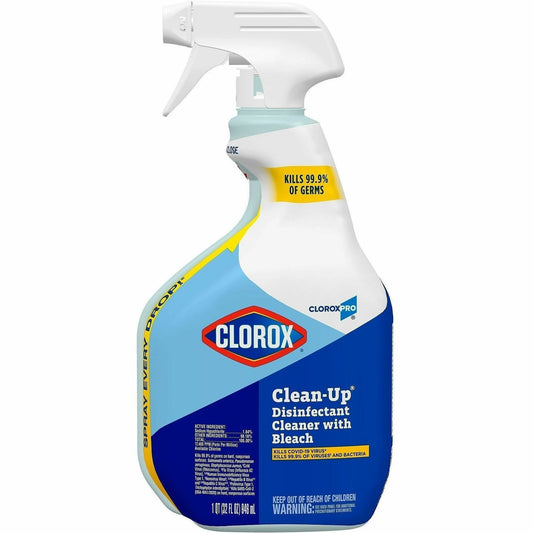 CloroxPro™ Clean-Up Disinfectant Cleaner Spray with Bleach - Ready-To-Use - 32 fl oz (1 quart) - Clear - 1 Each