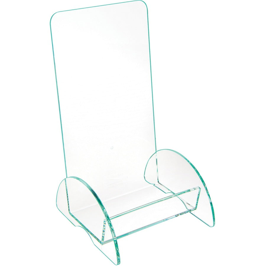 Deflecto Euro-Style DocuHolder - 8" Height x 4.50" Width x 3.75" Depth - Durable, Lightweight - Clear - Glass, Plastic, 