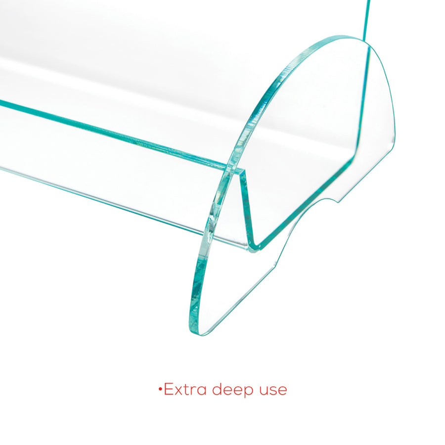 Deflecto Euro-Style DocuHolder - 8" Height x 4.50" Width x 3.75" Depth - Durable, Lightweight - Clear - Glass, Plastic, 
