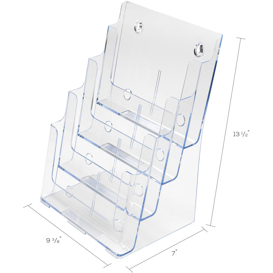 Deflecto Multi-Compartment DocuHolder - 920 x Sheet - 4 Compartment(s) - Compartment Size : 1.57" - 13.50" Height x 9.25