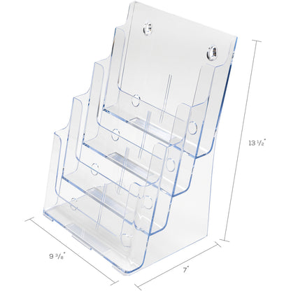 Deflecto Multi-Compartment DocuHolder - 920 x Sheet - 4 Compartment(s) - Compartment Size : 1.57" - 13.50" Height x 9.25