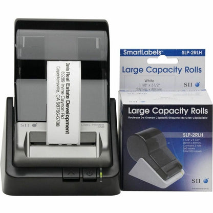 Seiko SmartLabels Large Capacity Address Label Rolls - 1 1/8" Width x 3 1/2" Length - Rectangle - Direct Thermal - White