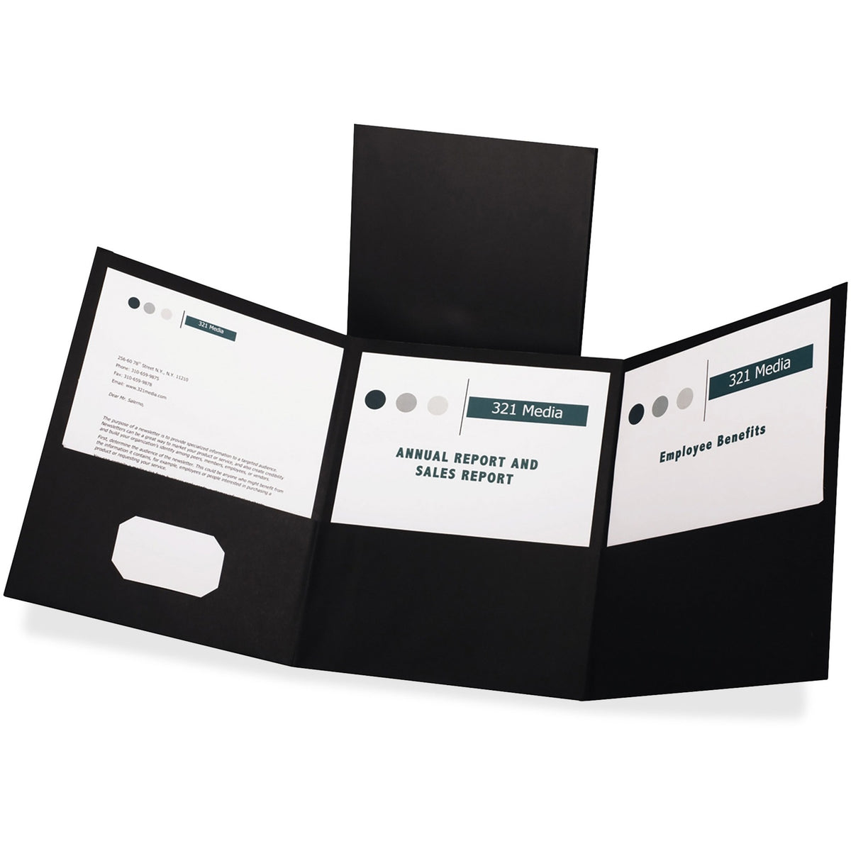 Oxford Letter Pocket Folder - 8 1/2" x 11" - 150 Sheets Capacity - 3 Pocket - Paper - Black - Durable - 20 / Box