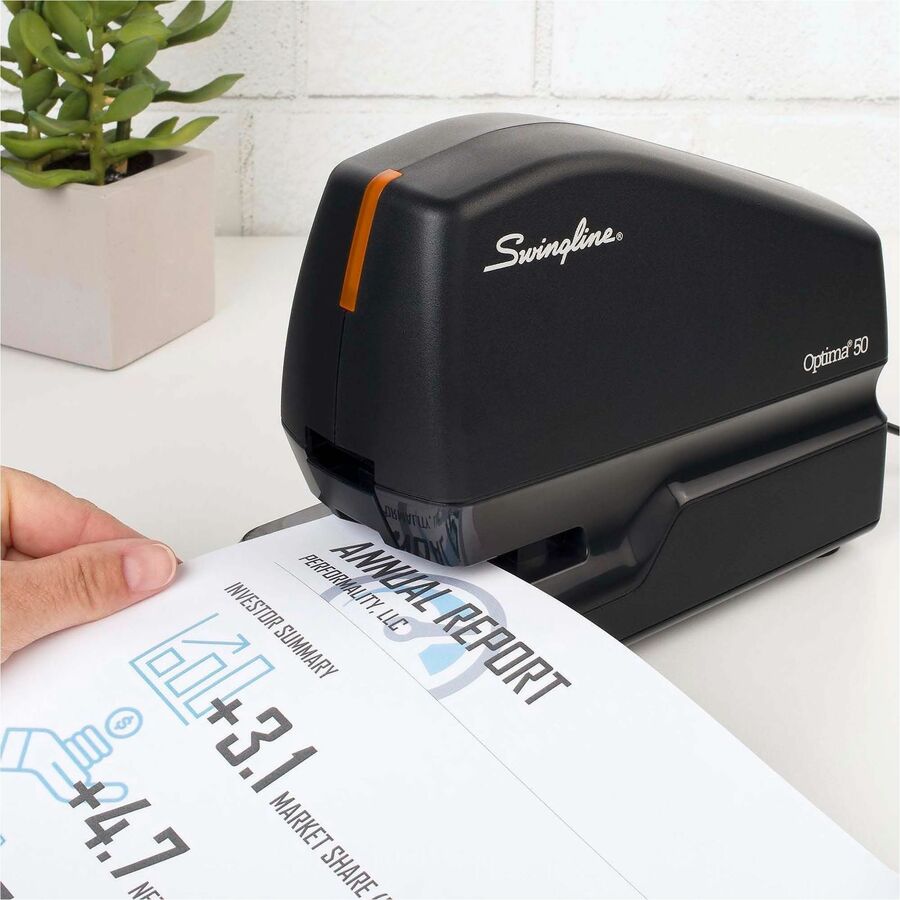 Swingline Optima 50 Electric Stapler - Staples Upto 50 Sheet of 20lb Paper - Holds Upto 210 Staple - Full Strip - Staple