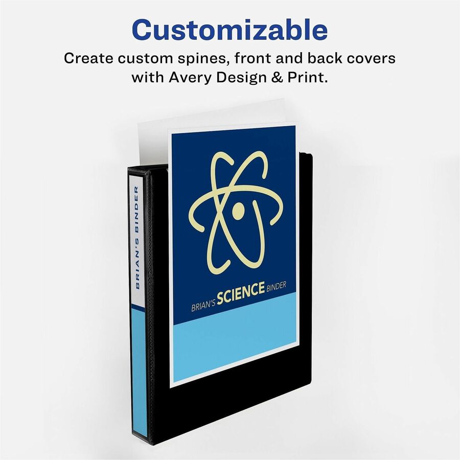 Avery® TouchGuard View 3 Ring Binder - 2" Binder Capacity - Letter - 8 1/2" x 11" Sheet Size - 530 Sheet Capacity - 530 