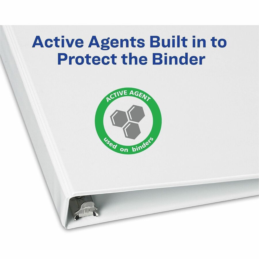 Avery® TouchGuard View 3 Ring Binder - 3" Binder Capacity - Letter - 8 1/2" x 11" Sheet Size - 635 Sheet Capacity - 635 