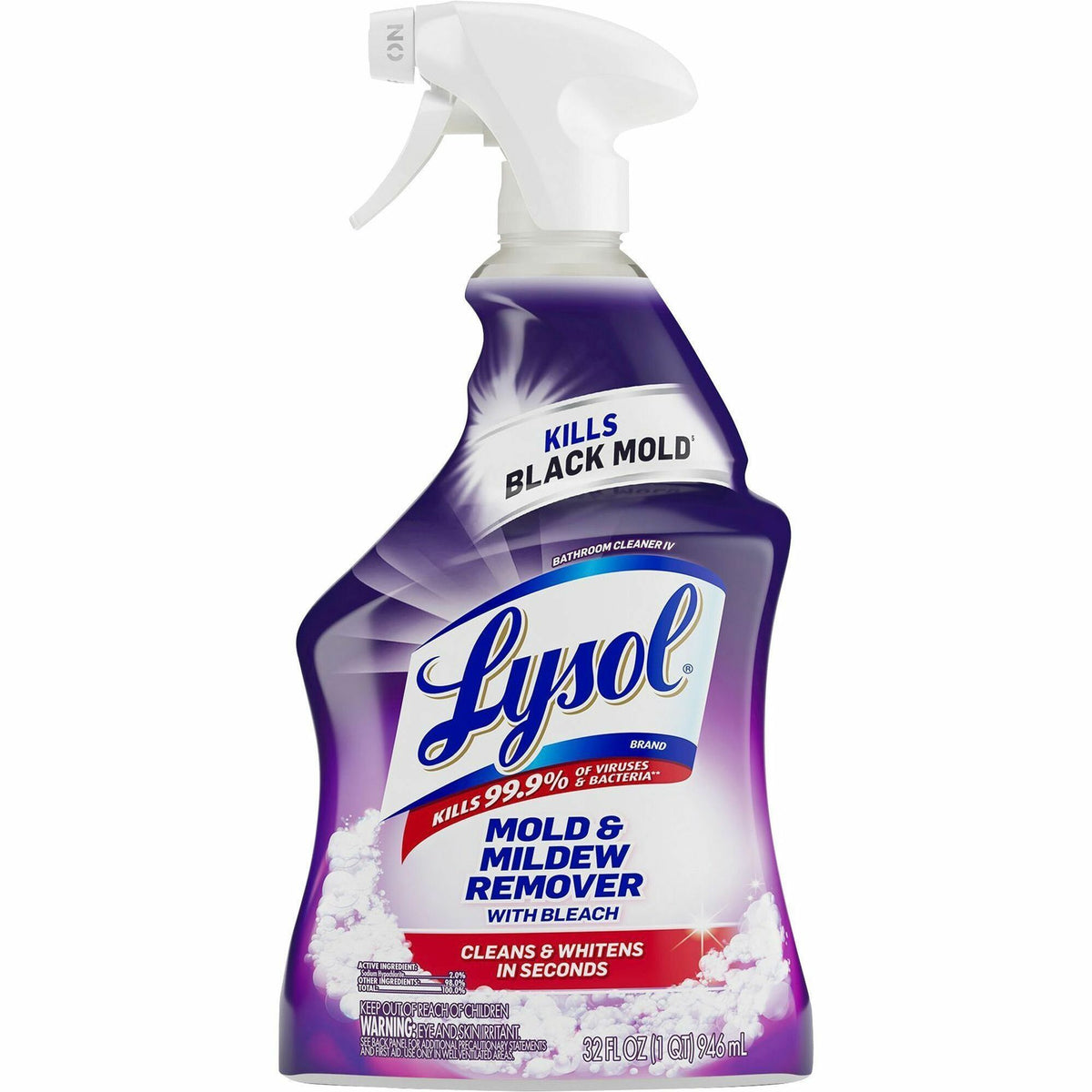 Lysol Mold/Mildew Remover - For Tile, Ceramic, Tub, Hard Surface, Nonporous Surface, Vinyl Curtains, Grout - 32 fl oz (1