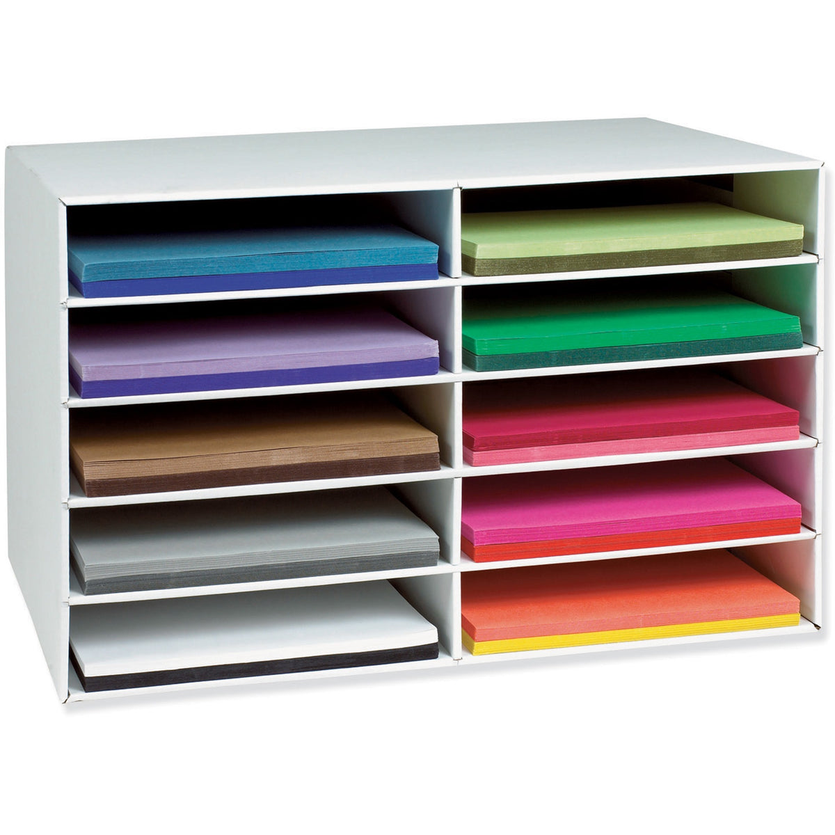 Classroom Keepers 12" x 18" Construction Paper Storage - 10 Compartment(s) - Compartment Size : 3" x 12.25" x 18.25" - 1